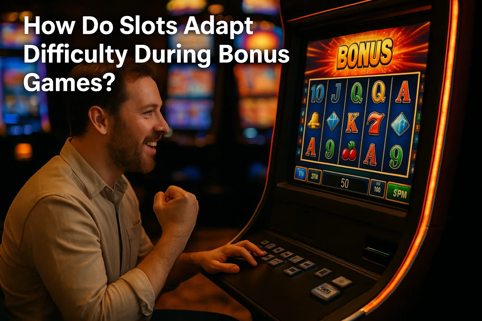 How do slots adapt difficulty during bonus games